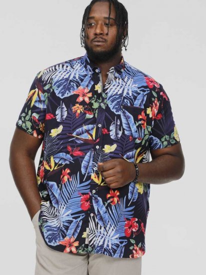 D555 TOBY Multi Colour Hawaiian AO Print Shirt - Πουκάμισα - Aνδρικά πουκαμισα μεγαλα μεγάλα μεγέθη