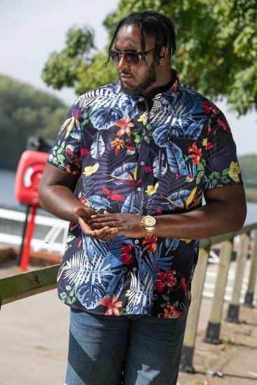 D555 TOBY Multi Colour Hawaiian AO Print Shirt - Πουκάμισα - Aνδρικά πουκαμισα μεγαλα μεγάλα μεγέθη