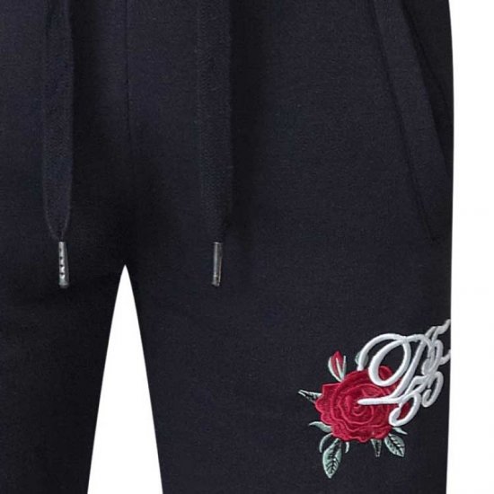 D555 Matt Fashion Sweatpants Black - Αθλητικές φόρμες/σορτσάκια - Αθλητικές Φόρμες ανδρικεσ μεγάλα μεγέθη