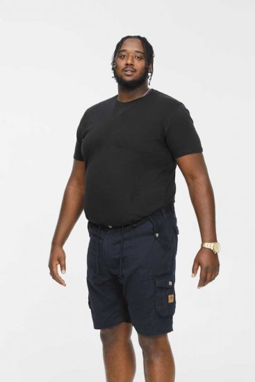 D555 RODNEY Cotton Cargo Shorts Navy - Σορτς - Aνδρικεσ βερμουδεσ μεγαλα μεγάλα μεγέθη
