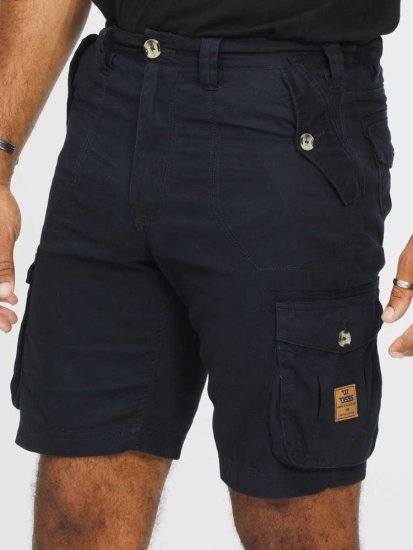 D555 RODNEY Cotton Cargo Shorts Navy - Σορτς - Aνδρικεσ βερμουδεσ μεγαλα μεγάλα μεγέθη