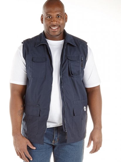 D555 Enzo Multi Pocket Waistcoat Navy - Αθλητικά ρούχα & Outdoor - Aθλητικα ρούχα μεγάλα μεγέθη ανδρικά