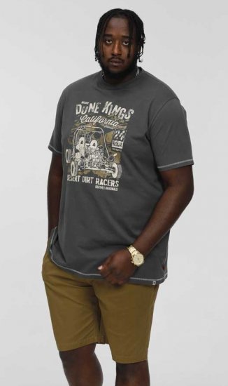 D555 BENNETT Dune Kings Buggy Printed Crew Neck T-Shirt Khaki - Μακό μπλουζάκια - Aνδρικά μπλουζεσ μεγάλα μεγέθη