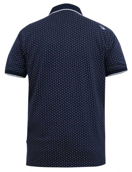 D555 DARWIN AO Printed Polo Shirt Navy - Πόλο μπλουζάκια - Aνδρικά μπλουζακια πολο μεγάλα μεγέθη