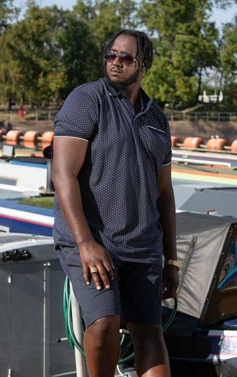 D555 DARWIN AO Printed Polo Shirt Navy - Πόλο μπλουζάκια - Aνδρικά μπλουζακια πολο μεγάλα μεγέθη