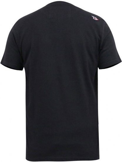 D555 EDWALTON NYCTY Camo Printed Crew Neck T-Shirt Washed Black - Μακό μπλουζάκια - Aνδρικά μπλουζεσ μεγάλα μεγέθη