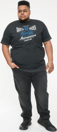 D555 SOLO Official Star Wars Management Consulting Printed T-Shirt Black Reno - Μακό μπλουζάκια - Aνδρικά μπλουζεσ μεγάλα μεγέθη