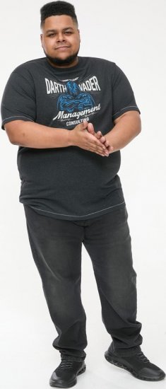 D555 SOLO Official Star Wars Management Consulting Printed T-Shirt Black Reno - Μακό μπλουζάκια - Aνδρικά μπλουζεσ μεγάλα μεγέθη