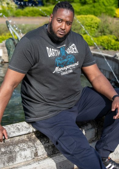 D555 SOLO Official Star Wars Management Consulting Printed T-Shirt Black Reno - Μακό μπλουζάκια - Aνδρικά μπλουζεσ μεγάλα μεγέθη