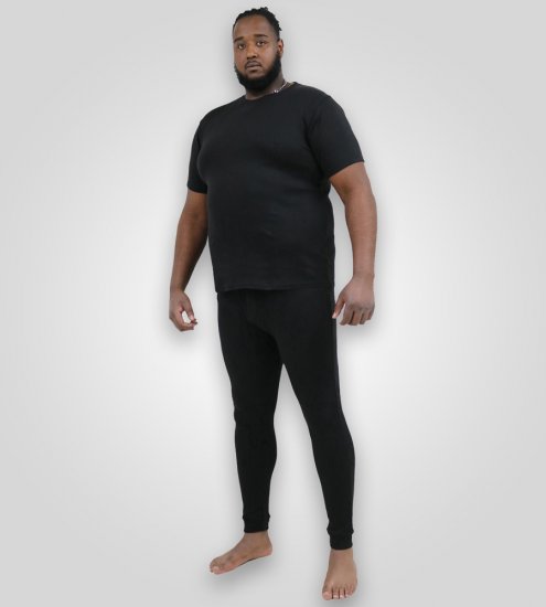 D555 Motherwell Thermal Short Sleeve T-Shirt Black - Εσώρουχα/Μαγιό - Aνδρικά Εσώρουχα μεγάλα μεγέθη