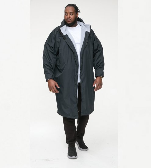 D555 Webber Αδιάβροχο μπουφάν με επένδυση sherpa μαύρο - Μπουφάν - Aνδρικά μπουφαν μεγάλα μεγέθη