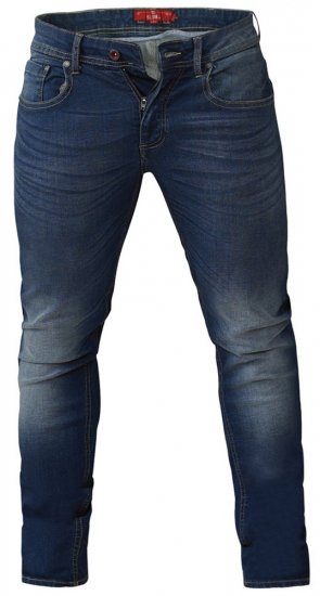 D555 Ambrose Tapered Fit Stretch Jeans Dark Blue TALL SIZES - ΑΝΔΡΙΚΑ ΡΟΥΧΑ MT-6XLT - Μεγέθη TALL