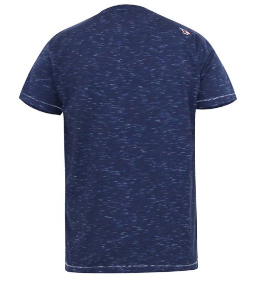 D555 Cropwell T-shirt με στάμπα ψαρέματος σκούρο μπλε - Μακό μπλουζάκια - Aνδρικά μπλουζεσ μεγάλα μεγέθη
