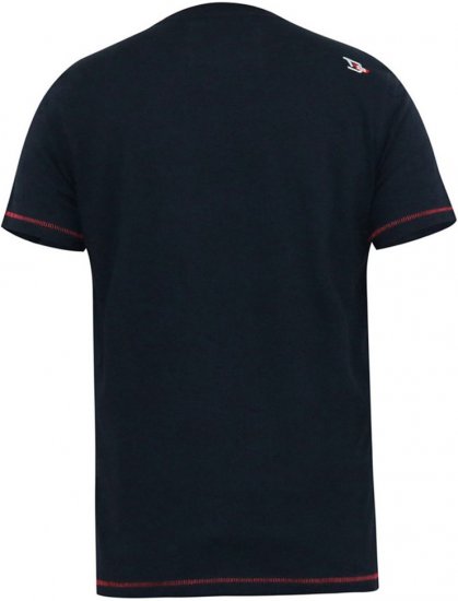 D555 JAGGER Legends Motor Bike Printed Crew Neck T-Shirt Navy - Μακό μπλουζάκια - Aνδρικά μπλουζεσ μεγάλα μεγέθη