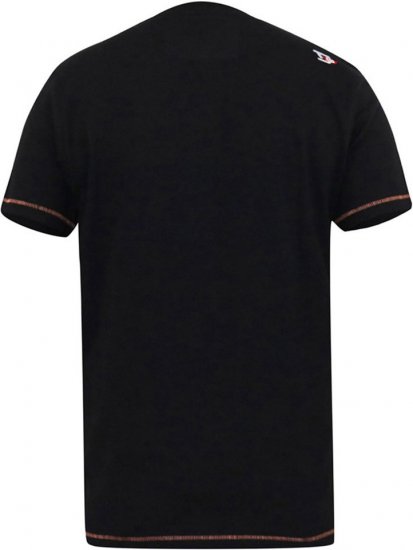 D555 LORNE Motor Bike Splatter Printed Crew Neck T-Shirt Washed Black - Μακό μπλουζάκια - Aνδρικά μπλουζεσ μεγάλα μεγέθη