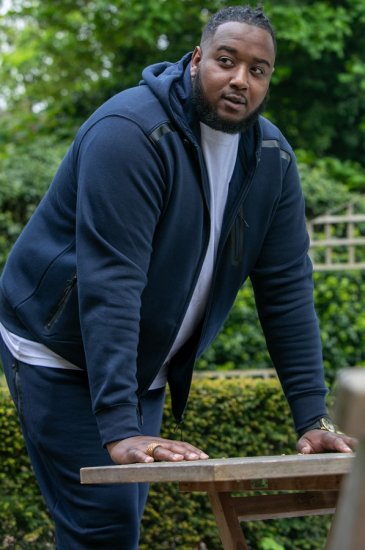 D555 GABRIEL Couture Zip Through Hoody With Reversible Zips Navy - φούτερ/Φούτερ με κουκούλα - φούτερ/Φούτερ με κουκούλα ανδρικά μεγάλα μεγέθη 