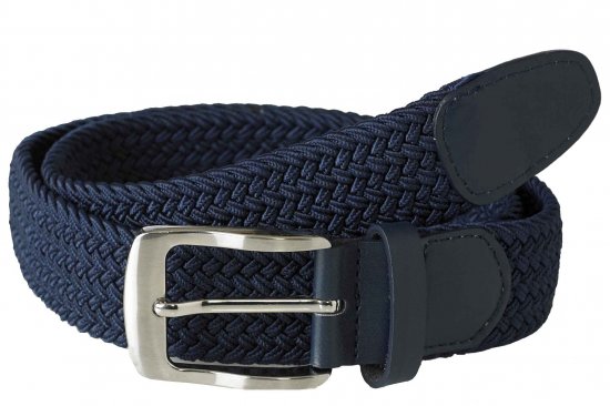D555 Dani Braided Belt Navy - Ζώνες - Ανδρικές ζώνες μεγάλα μεγέθη