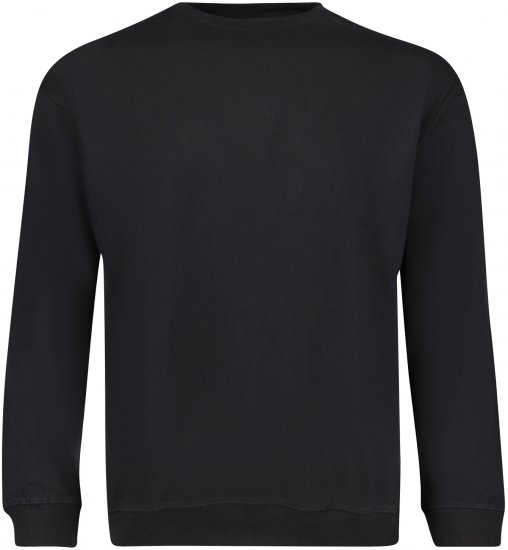 Adamo Athen Crew neck Sweatshirt Black - φούτερ/Φούτερ με κουκούλα - φούτερ/Φούτερ με κουκούλα ανδρικά μεγάλα μεγέθη 
