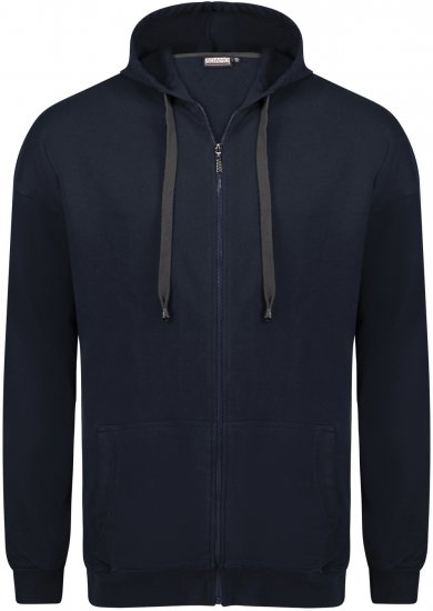 Adamo Athen Hoodie with Zipper Navy - φούτερ/Φούτερ με κουκούλα - φούτερ/Φούτερ με κουκούλα ανδρικά μεγάλα μεγέθη 