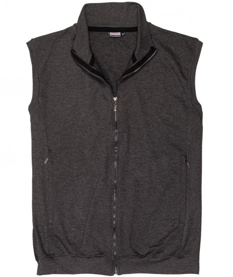 Adamo Athen Sweatvest Full Zipper Charcoal - φούτερ/Φούτερ με κουκούλα - φούτερ/Φούτερ με κουκούλα ανδρικά μεγάλα μεγέθη 