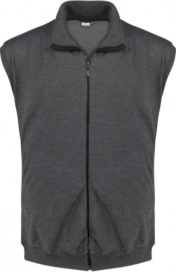 Adamo Athen Sweatvest Full Zipper Charcoal - φούτερ/Φούτερ με κουκούλα - φούτερ/Φούτερ με κουκούλα ανδρικά μεγάλα μεγέθη 