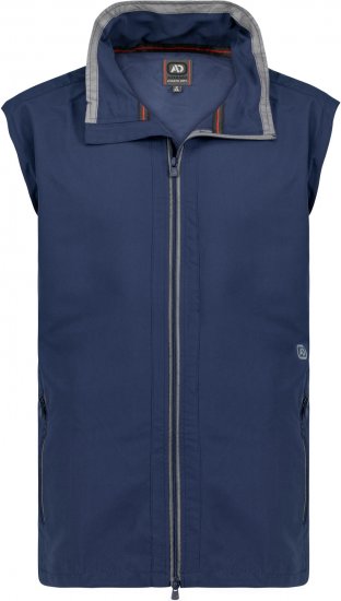 Adamo Orlando Fitness Vest Full Zipper Navy - Αθλητικά ρούχα & Outdoor - Aθλητικα ρούχα μεγάλα μεγέθη ανδρικά