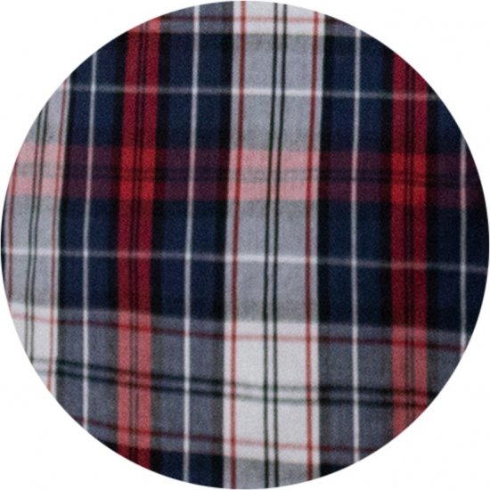 D555 Shields Button Down Collar Short Sleeve Shirt With Pocket Red Check - Πουκάμισα - Aνδρικά πουκαμισα μεγαλα μεγάλα μεγέθη