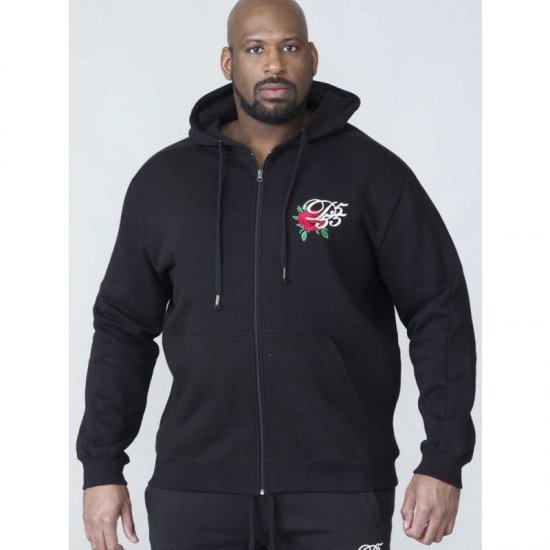 D555 Verlin Couture Full Zip Hoodie Black - φούτερ/Φούτερ με κουκούλα - φούτερ/Φούτερ με κουκούλα ανδρικά μεγάλα μεγέθη 