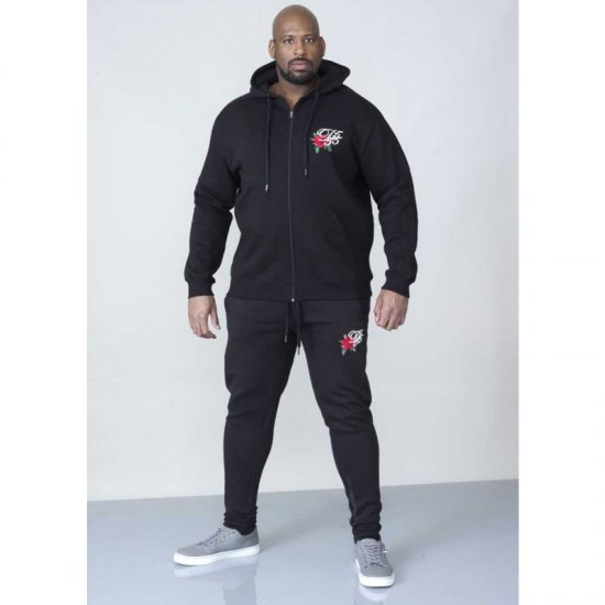 D555 Verlin Couture Full Zip Hoodie Black - φούτερ/Φούτερ με κουκούλα - φούτερ/Φούτερ με κουκούλα ανδρικά μεγάλα μεγέθη 