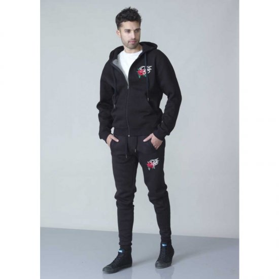 D555 Verlin Couture Full Zip Hoodie Black - φούτερ/Φούτερ με κουκούλα - φούτερ/Φούτερ με κουκούλα ανδρικά μεγάλα μεγέθη 