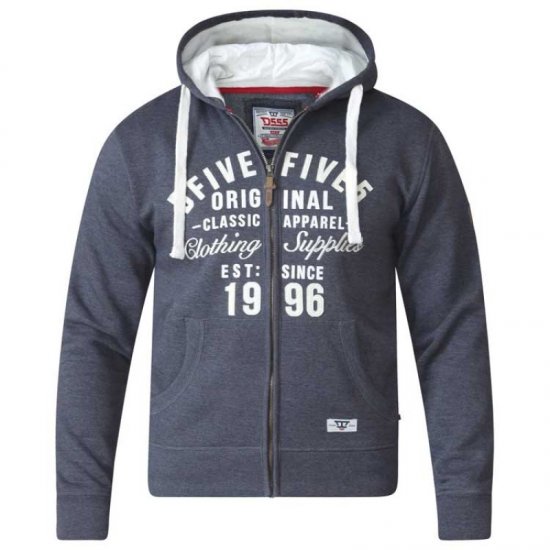 D555 Vadal Full Zip Hoodie Charcoal - φούτερ/Φούτερ με κουκούλα - φούτερ/Φούτερ με κουκούλα ανδρικά μεγάλα μεγέθη 