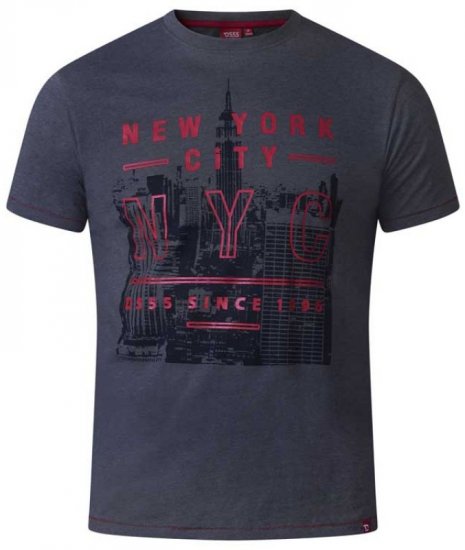 D555 Alex T-shirt Charcoal - Μακό μπλουζάκια - Aνδρικά μπλουζεσ μεγάλα μεγέθη