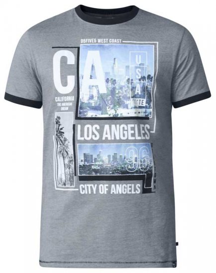 D555 Howie Fine Stripe T-shirt Grey - Μακό μπλουζάκια - Aνδρικά μπλουζεσ μεγάλα μεγέθη