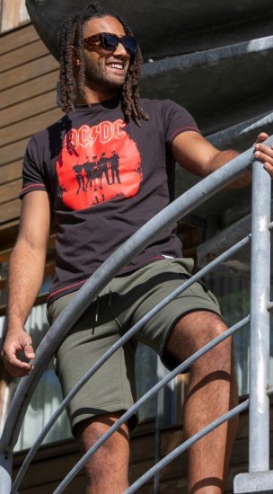 D555 Uxbridge Official AC/DC Band Printed Crew Neck T-Shirt Washed Black TALL SIZES - Μακό μπλουζάκια - Aνδρικά μπλουζεσ μεγάλα μεγέθη