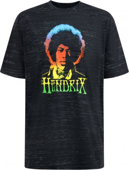D555 Hendrix Official Jimi Hendrix Printed Crew Neck T-Shirt Black Reno - Μπλουζάκια συγκροτημάτων - 