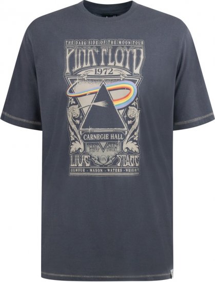 D555 HANLEY Official Pink Floyd Crew Neck T-Shirt Dark Grey - Μακό μπλουζάκια - Aνδρικά μπλουζεσ μεγάλα μεγέθη