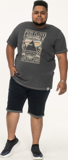 D555 HANLEY Official Pink Floyd Crew Neck T-Shirt Dark Grey TALL SIZES - ΑΝΔΡΙΚΑ ΡΟΥΧΑ MT-6XLT - Μεγέθη TALL