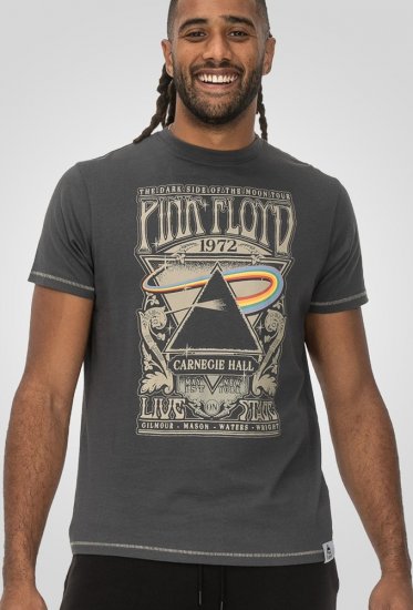 D555 HANLEY Official Pink Floyd Crew Neck T-Shirt Dark Grey - Μακό μπλουζάκια - Aνδρικά μπλουζεσ μεγάλα μεγέθη