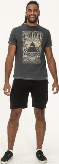 D555 HANLEY Official Pink Floyd Crew Neck T-Shirt Dark Grey - Μακό μπλουζάκια - Aνδρικά μπλουζεσ μεγάλα μεγέθη
