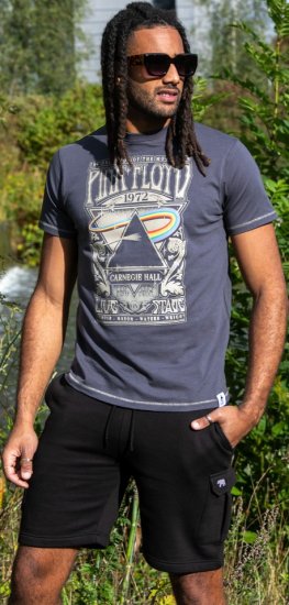 D555 HANLEY Official Pink Floyd Crew Neck T-Shirt Dark Grey TALL SIZES - ΑΝΔΡΙΚΑ ΡΟΥΧΑ MT-6XLT - Μεγέθη TALL