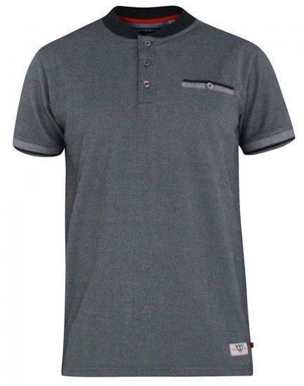 D555 Owen Colorless Polo Charcoal - Πόλο μπλουζάκια - Aνδρικά μπλουζακια πολο μεγάλα μεγέθη