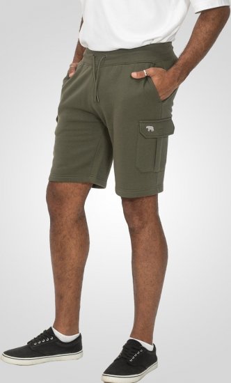 D555 Wigan 1 Elasticated Waist Fleece Cargo Shorts Khaki - Αθλητικές φόρμες/σορτσάκια - Αθλητικές Φόρμες ανδρικεσ μεγάλα μεγέθη
