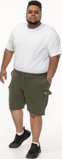 D555 Wigan 1 Elasticated Waist Fleece Cargo Shorts Khaki - Αθλητικές φόρμες/σορτσάκια - Αθλητικές Φόρμες ανδρικεσ μεγάλα μεγέθη