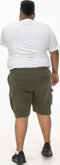 D555 Wigan 1 Elasticated Waist Fleece Cargo Shorts Khaki - Αθλητικές φόρμες/σορτσάκια - Αθλητικές Φόρμες ανδρικεσ μεγάλα μεγέθη
