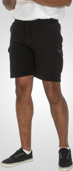D555 Wigan 2 Elasticated Waist Fleece Cargo Shorts Black - Αθλητικές φόρμες/σορτσάκια - Αθλητικές Φόρμες ανδρικεσ μεγάλα μεγέθη