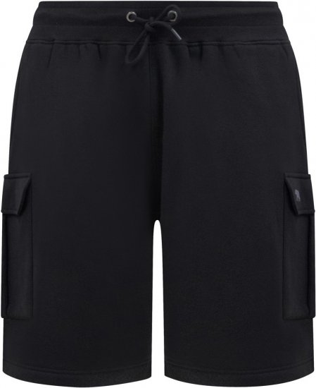 D555 Wigan 2 Elasticated Waist Fleece Cargo Shorts Black - Αθλητικές φόρμες/σορτσάκια - Αθλητικές Φόρμες ανδρικεσ μεγάλα μεγέθη