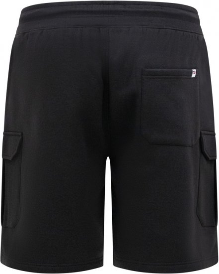 D555 Wigan 2 Elasticated Waist Fleece Cargo Shorts Black - Αθλητικές φόρμες/σορτσάκια - Αθλητικές Φόρμες ανδρικεσ μεγάλα μεγέθη
