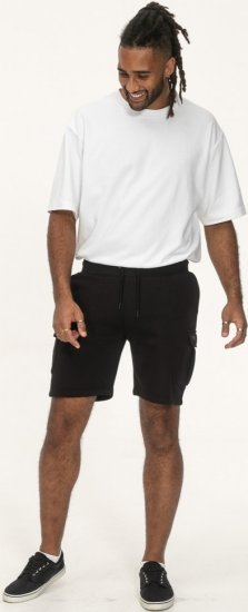 D555 Wigan 2 Elasticated Waist Fleece Cargo Shorts Black - Αθλητικές φόρμες/σορτσάκια - Αθλητικές Φόρμες ανδρικεσ μεγάλα μεγέθη