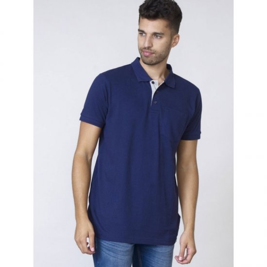 D555 Grant Polo Navy - Πόλο μπλουζάκια - Aνδρικά μπλουζακια πολο μεγάλα μεγέθη