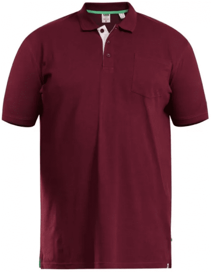 D555 Grant Polo Shirt Maroon - Πόλο μπλουζάκια - Aνδρικά μπλουζακια πολο μεγάλα μεγέθη